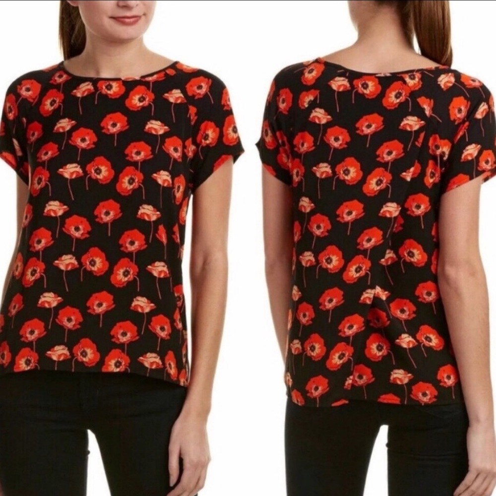 Cabi Split Back Poppy Blouse